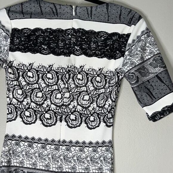 Kardashian Kollection Dress XS white and black zip up - Picture 9 of 12